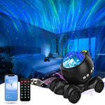 Aurora Projector, Galaxy Projector for Bedroom Built-in Bluetooth Speaker, White Noise Night Light Projector for Kids Adult, Star Projector for Bedroom/Ceiling/Party/Gift (Black)