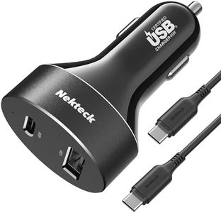 Type C Car Charger, Nekteck USB Adapter with 45W Power Delivery and 12W A Port Compatible with iPhone, iPad, MacBook, Galaxy, Google Pixel, 3.3ft Cable Included, NOT Ideal for Note10+PPS