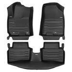 TuxMat - for Hyundai Venue 2020-2025 Models - Custom Car Mats - Maximum Coverage, All Weather, Laser Measured - This Full Set Includes 1st and 2nd Rows