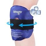 NEWGO Knee Ice Pack Wrap Reusable Gel Ice Wrap for Leg Injuries, Hot Cold Pack for Post Knee Surgery, Knee Joint Pain, Arthritis, Knee Injuries, Swelling, Meniscus Tear, ACL