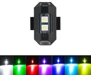 Semaphore® 1PC Universal Aircraft Strobe Light USB Charging Warning Lights Anti-Collision 7 Colours 3 Mode CAR Bike Back LED Blinker Night Strobe MULTIPURPOSE LED Compatible With Mahindrea Flyte