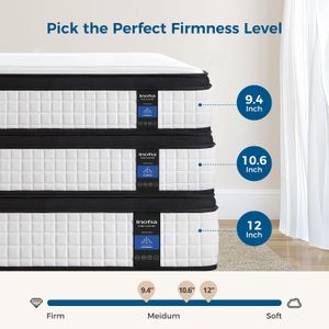Inofia Double Memory Foam Mattress – Supportive & Breathable Bed