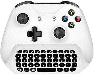 OSTENT 2.4G Wireless Chat Gamepad Keyboard with Headset Audio for Microsoft Xbox One/S/X Controller Color White