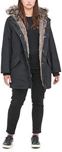 Levi's Women's Faux Fur Lined Hooded Parka Jacket, Black