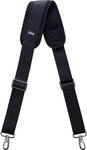 Shoulder Strap, ZINZ 57" Padded Adjustable Shoulder Bag Straps Replacement for Bags with D-Ring (Black, ZINZ 001)