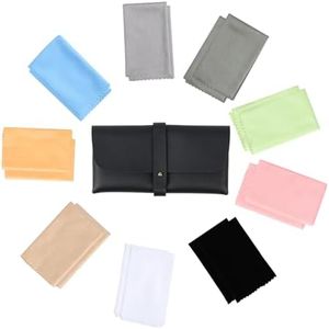 18 paños de limpieza para gafas, paño limpiador de lentes de microfibra, paño para gafas, paño limpiador de gafas para gafas, toallitas limpiadoras de gafas, toallitas de vidrio para pantallas de