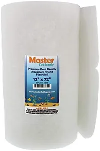 Master Pet Supply Premium Dual Density Aquarium Filter Pad Roll, Cut to Fit 12" by 72" Filtration Media for Freshwater, Saltwater Aquariums, Koi Ponds, Fish Reef Tank, Terrariums - Crystal Clear Water