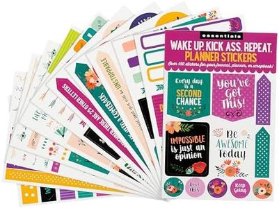 Essentials Planner Stickers -- Wake Up Kick Ass Repeat (Set of 150 Stickers)