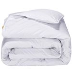 Puredown Comforter Lightweight Goose Down Quilted Duvet Insert 100% Cotton Fabric Size, White, King …