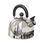 Milestone Camping 65580 2L Whistling Camping Kettle/Durable and Lightweight/Pouring Spout and Heat-Resistant Handle/Stainless Steel/Ideal for Camping, Fishing, Workshops and Garages