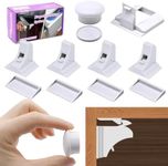 Magnetic Drawer Locks for Baby Proofing, Child Safety Magnet Cabinet Lock, Safety First Adhesive Magnetic Locks for Cupboard and Pantry Door (4Locks + 1Key)