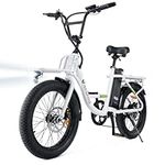 isinwheel U7 Electric Bike for Adults, 26" 500W Ebike Upto 80KM & 32KM/H, Cargo Electric Bicycles with 48V 10.4h Removable Battery, 35-Speed, Dual Suspension & LCD Display, Step Thru Ebikes for Adults