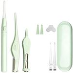 MAYCREATE® 3pcs Ear Cleaner Kit with LED Light for Baby Adult, Ear Wax Removal Tools with Earwax Spoon and Tweezers, Ear Caring Gift Set 360 Degree Clean with Storage Box (Battery Not Included)