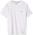 NAUTICA Men's Anchor Crew Neck Sleep Shirt, Bright White, X-Large