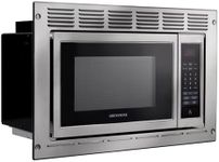 RecPro Over the Range RV Microwave | .9 cubic ft Stainless Steel Microwave with Trim Kit | 900 Watt | Direct Replacement for Greystone