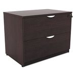 Alera Valencia Series Lateral File, 2 Legal/Letter-Size File Drawers, Espresso, 34" x 22.75" x 29.5"