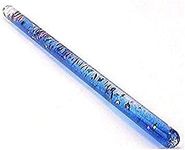 Glitter Wand, Magic Wonder Tube for Kids, Sensory Room, Talking or Pointing Stick, Size:11 Inch Wonder Wand Halloween Costume Accessory Princess Fairy Wizard Pretend Play (Blue)