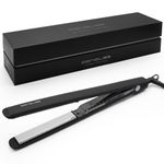 Corioliss C3 Hair Straightener for Women | Professional Titanium Extra-Long Plates | Ionic Flat Iron | Temperature Control 135°C to 235°C | Straightening and Waves | UK Plug Black Chrome Soft Touch