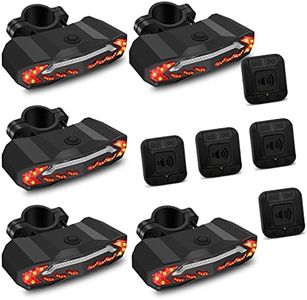 GREENCYCLE Smart Bike Tail Light, Anti-Theft Bicycle Taillight with Turn Signals and Automatic Brake Light, Bike Rear Light with Remote Control, USB Rechargeable Safety Warning Cycling Light, 5 Pack
