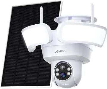 ANRAN 2K Floodlight Security Camera Wireless Outdoor with 360° View Pan/Tilt, WiFi Camera Solar, Smart Lighting Battery Cam, Color Night Vision, Siren, Two Way Audio, PIR Motion Detection, Alexa, F1