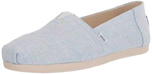 TOMS Women's Alpargata 3.0 Loafer Flat, Light Blue Speckled Linen, 8