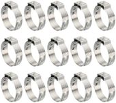 PATIKIL 30 Pack 3/4" PEX Cinch Clamp Rings, 304 Stainless Steel Single Ear Crimp Rings for Tubing Pipe Fitting Connections, Silver Tone