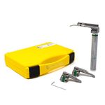 IS IndoSurgicals Fiber Optic Laryngoscope Set (Blade Size 00, 0 & 1, Miller Type)