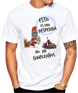 MardeTé Camiseta Esto es una Despedida no un cumpleaños. Camiseta para Despedida de Solteros. Ideal para Grupos de Amigos en la Fiesta. (XL)