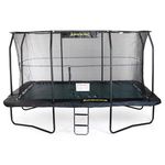 Jumpking 8ft x 12ft /10ft x 14ft /12ft x 17ft Rectangular Deluxe Trampoline With Safety Enclosure Net & Ladder ❘ Outdoor Garden Trampoline For Adults & Kids, Great For Fun & Exercise, Polyethylene Net