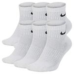 Maxcom Cotton Mens Womens Unisex Everyday Ankle Length Anklet Socks Sports Workout Lightweight Training Sock 3 Pairs(M,L) (White, M)