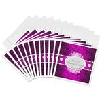 3dRose Purple Sweet 16 Floral Invitation Greeting Cards, 6 x 6 inches, set of 12 (gc_40595_2)