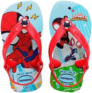Havaianas Unisex Kid's Baby Marvel Flip-Flop, Blue Red, 6/7 US