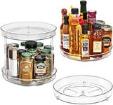 Sorbus Lazy Susan Organizer Set | Lazy Susan for Refrigerator Organizing | Rotating Lazy Susan Turntable for Fridge, Pantry, Makeup, Set Includes 3 Lazy Susans 1 Two Tier, 1 Flat, & 1 Tall