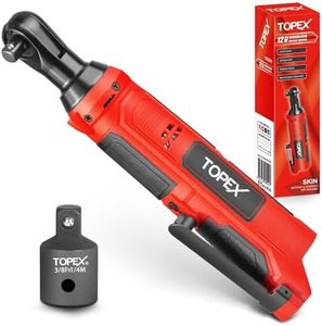 TOPEX 3/8" 12V Cordless Electric Ratchet Wrench 45NM 300RPM Variable Speed & LED Light Skin Only without Battery