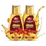 Dabur Almond Hair Oil - 580ml(290ml*2) | Provides Damage Protection | Non Sticky Formula | For Soft & Shiny Hair | With Almonds, Keratin Protein, Soya Protein & 10X Vitamin E