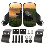 UTV Side Mirrors Compatible With Polaris General Ranger XP 570 900 1000 and Can-Am Defender Maverick Trail Adjustable break-Away Rear View Side Mirror for Profiled Tube