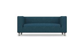 comfortly 2-Seat Sofa Slipcover Replacement Hand Made Compatible with KLIPPAN couch - COVERS ONLY - - COVERS ONLY (Heavy Duty - Blue)