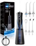 WAFLOO Water Flossers - Portable 300ML Larger Tank Waterflosser IPX7 Waterproof Floss for Home Travel, 5 Modes, 6 Flossing Tips