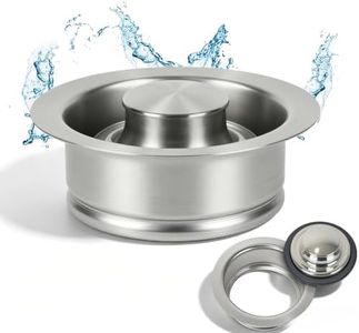 Garbage Disposal Flange with Stopper, 3-1/2" Sink Drain, Silver