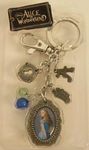 Disney Pewter Key Ring - Charms - A, Key, Key Hole, Logo and Beads