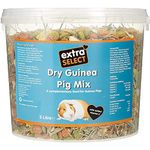 Extra Select Guinea Pig Food - Dry Muesli Mix with Concentrate Pellets, Flaked Maize, Grass Hay, Pea Flakes for Guinea Pigs with Vitamin C- Small Pet Feed - 5 Litre Tub