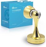 Neoera Magnetic Door Stop（Polished Brass/Gold Color）Door Stopper Strong Magnetic Door Catch for Hold Door Open, Anti-Rust, Heavy Duty for Various Door Types, Wall & Floor Mount 1Pack