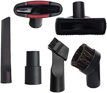 6 Pcs Universal Vacuum Attachments Accessories Cleaner Kit, 32 mm Horse Hair Vacuum Brushes Nozzle Crevice Tool Round Dust Cleaning Head Hardwood Floor Brush for Shop vac Attachment for Standard Hose
