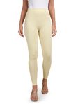 TWIN BIRDS Tailored Cut & Classic Fit Stretchable Baby Corn Coloured Viscose Elasthane Fabric Ankle Length Leggings for Women - (2XL)