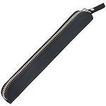 Aabellay Genius Leather Pencil Holder Stylus Pens Protected Pouch Sleeve Case Pencil Bags Storage Organizer Lock Pen Pencil Makeup Bag – Black