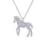 jagosen Horse Gifts For Girls Sterling Silver Horse Necklace Cubic Zirconia Horse Lover Gifts Jewellery For Teenage Girl Birthday Christmas Gifts