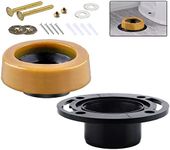 boeemi Toilet Flanges and Wax Rings for Toilets with Extended Flanges and Extra Thick Wax Rings for Floor Exit Toilets New Installation or Reinstallation 4" Waste Line for Plumbing Below Floor