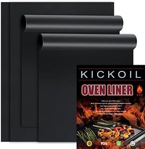 Oven Liners for Bottom of Oven 4 Pack Large Thick Heavy Duty Nonstick Oven Mat for Bottom of Electric Oven Gas Oven Grill, Reusable Heat Resistant BPA PFOA Free Oven Protector Liner,16x24 Inch