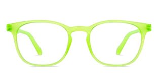 HUSTLR Lenskart As Seen On Shark Tank | Peyush Bansal Glasses | Zero Power Bluecut & Antiglare Computer Eyeglasses | Electric Green Full Rim Square | For Men & Women | Small | LB E14058-N