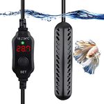 Sgizoku 100W Aquarium Heater - Fish Tank Heater with Over-Temperature Protection and Automatic Power-Off When Leaving Water - Use for 40-100L Saltwater and Freshwater Aquarium (100W)